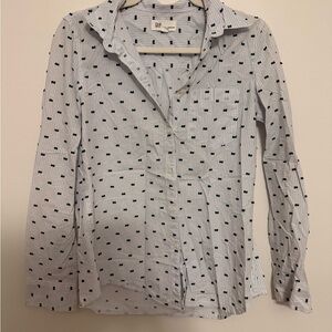 GAP White Shirt with Green Embroidery